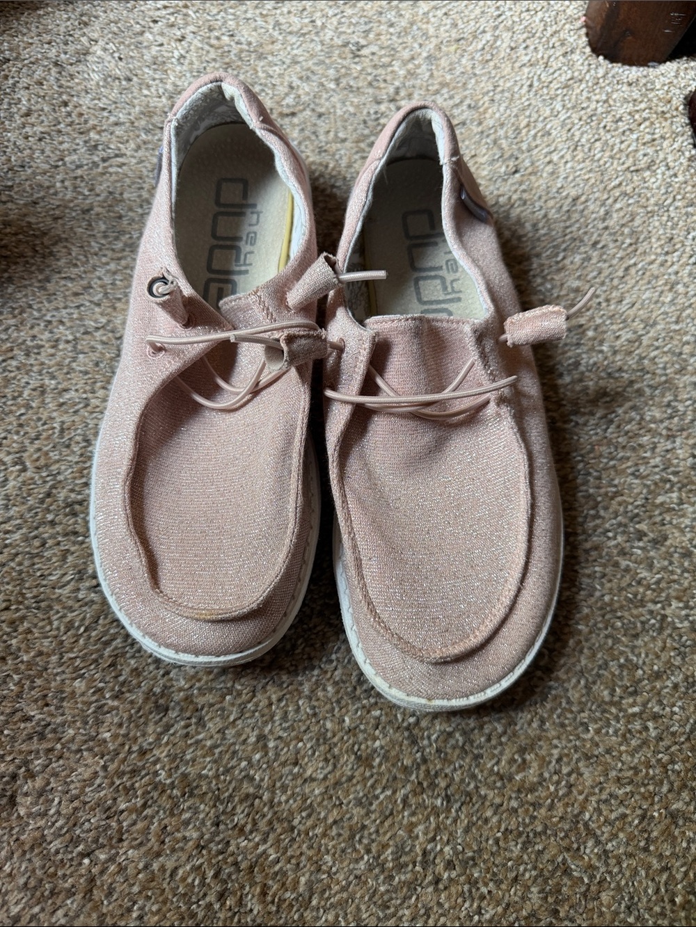 Hey Dude Women's Blush Pink Canvas Sneakers